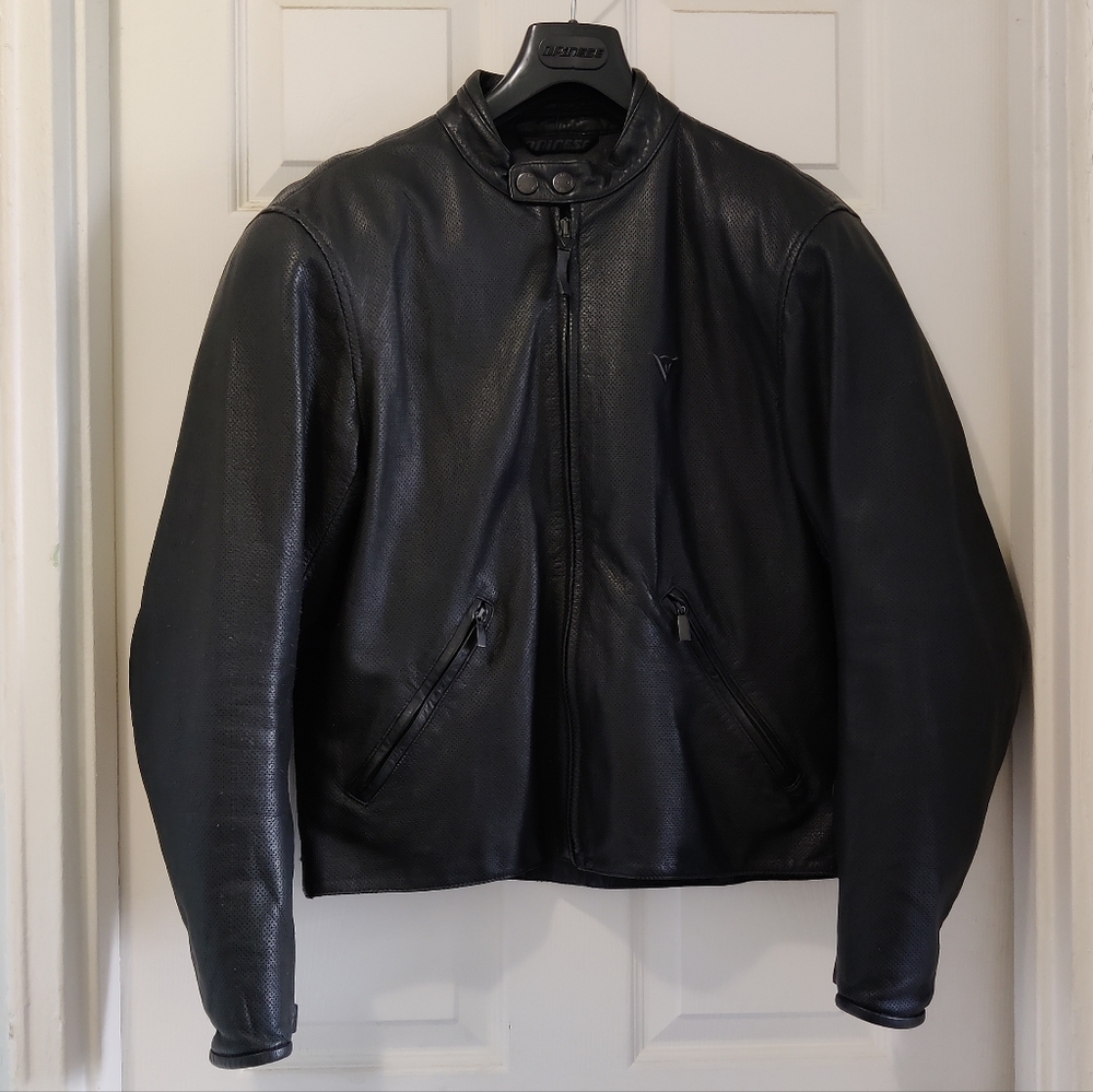 Dainese Men's size M (EU 50) Black Perforated Leather Jacket